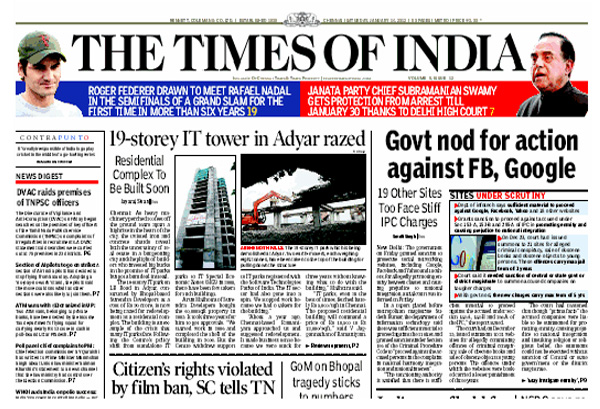 The Times of India News